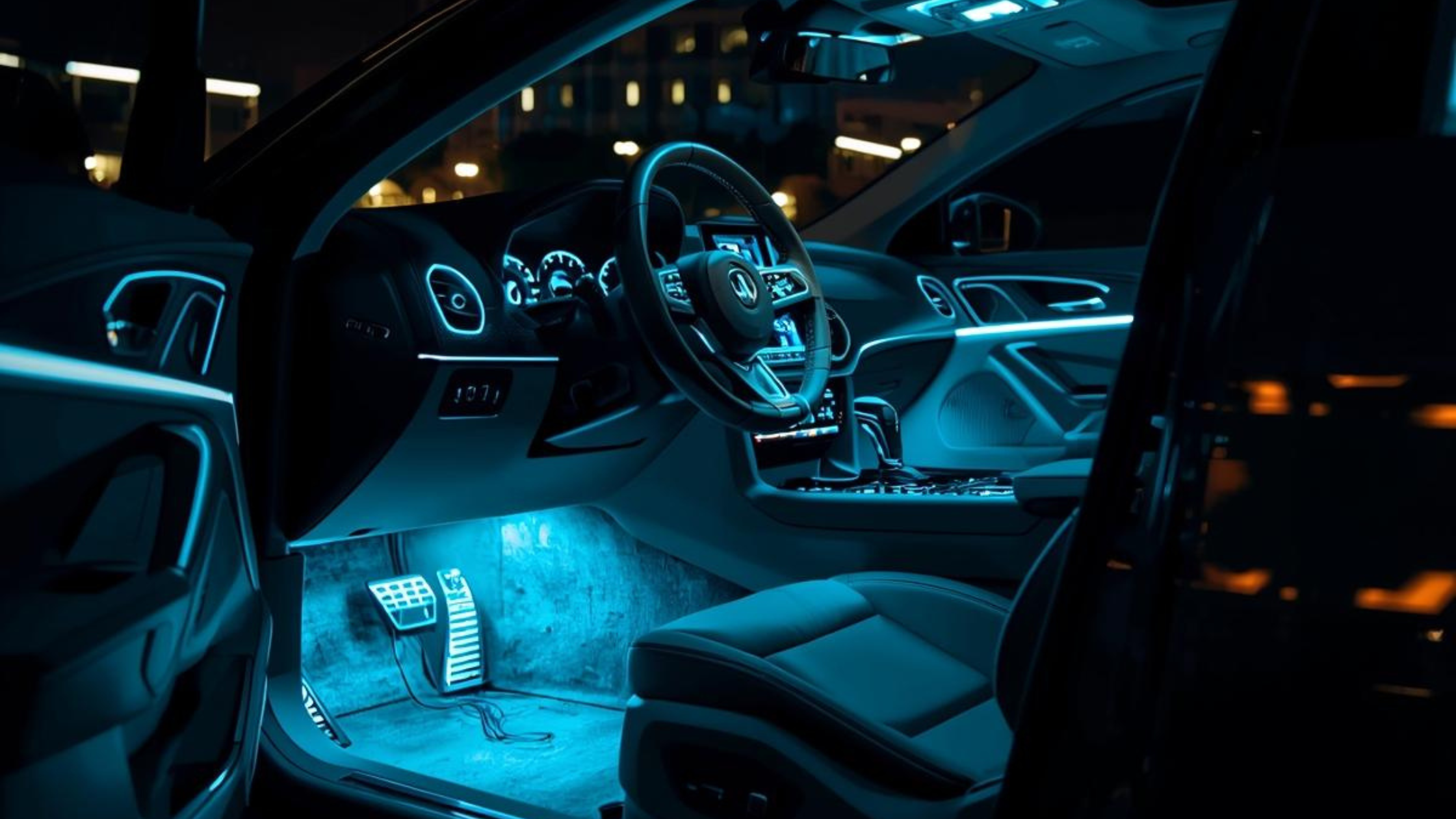 Te pueden multar por llevar luces LED dentro del coche